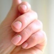 Green doted Jel Bottle nails